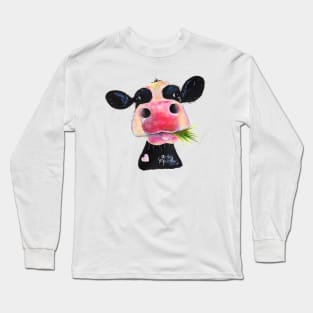 Nosey Cow ' HuRLEY BuRLEY ' by Shirley MacArthur Long Sleeve T-Shirt